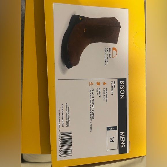 Men’s Steel Toe Work Boots- size 14 - Picture 2 of 5